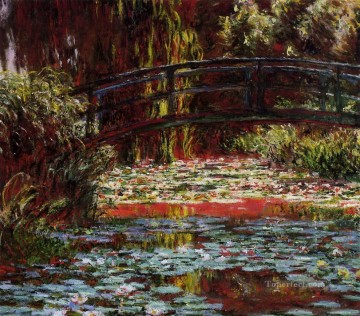 Flores Painting - El puente sobre el estanque de nenúfares Claude Monet Impresionismo Flores
